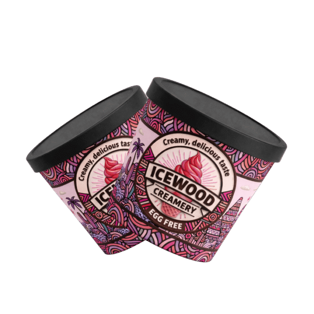 2 Bowls Strawberry Raspberry 500ml