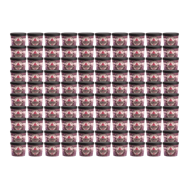 100 Bowls Strawberry Raspberry 150ml